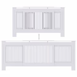 vidaXL MDF Radiator Cover White Heating Cabinet Heater Shelf Indoor Furniture - Additional view 10
