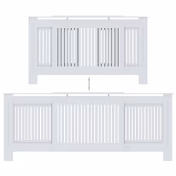 vidaXL MDF Radiator Cover White Heating Cabinet Heater Shelf Indoor Furniture - Additional view 4