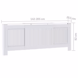 vidaXL MDF Radiator Cover White Heating Cabinet Heater Shelf Indoor Furniture - Additional view 6