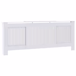 vidaXL MDF Radiator Cover White Heating Cabinet Heater Shelf Indoor Furniture - Additional view 7