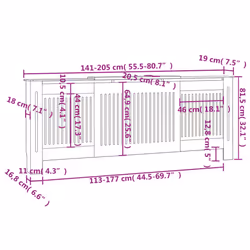 vidaXL MDF Radiator Cover White Heating Cabinet Heater Shelf Indoor Furniture - Additional view 9