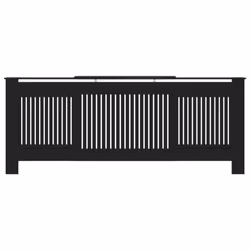 vidaXL MDF Radiator Cover Black Heating Cabinet Heater Shelf Indoor Furniture - Additional view 2