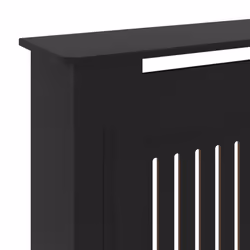 vidaXL MDF Radiator Cover Black Heating Cabinet Heater Shelf Indoor Furniture - Additional view 5