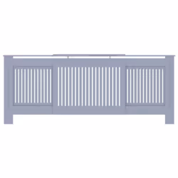 vidaXL MDF Radiator Cover Grey Heating Cabinet Heater Shelf Indoor Furniture - Additional view 2