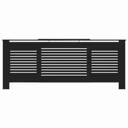 vidaXL MDF Radiator Cover Black Heater Shelf Heating Cabinet Indoor Furniture