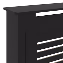 vidaXL MDF Radiator Cover Black Heater Shelf Heating Cabinet Indoor Furniture - Additional view 5