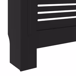 vidaXL MDF Radiator Cover Black Heater Shelf Heating Cabinet Indoor Furniture - Additional view 6
