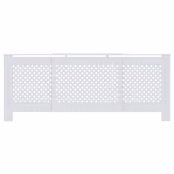 vidaXL MDF Radiator Cover White Indoor Furniture Heating Cabinet Heater Shelf - Additional view 2
