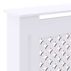 vidaXL MDF Radiator Cover White Indoor Furniture Heating Cabinet Heater Shelf - Additional view 5