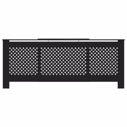 vidaXL MDF Radiator Cover Black Indoor Furniture Heating Cabinet Heater Shelf