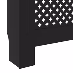 vidaXL MDF Radiator Cover Black Indoor Furniture Heating Cabinet Heater Shelf - Additional view 6
