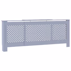 vidaXL MDF Radiator Cover Grey Indoor Furniture Heating Cabinet Heater Shelf