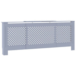 vidaXL MDF Radiator Cover Grey Indoor Furniture Heating Cabinet Heater Shelf