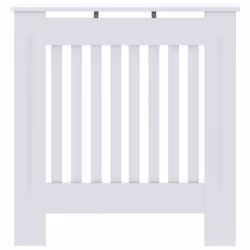 vidaXL MDF Radiator Cover White Heating Cabinet Heater Shelf Indoor Furniture