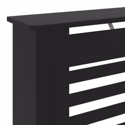 vidaXL MDF Radiator Cover Black Heating Cabinet Heater Shelf Grill Furniture - Additional view 4