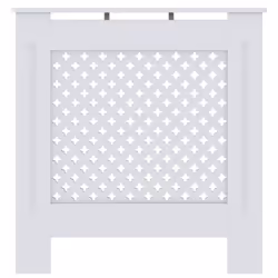 vidaXL MDF Radiator Cover White Heating Cabinet Grill Furniture Heater Shelf - Additional view 2