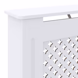 vidaXL MDF Radiator Cover White Heating Cabinet Grill Furniture Heater Shelf - Additional view 4