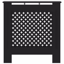 vidaXL MDF Radiator Cover Black Heating Cabinet Grill Furniture Heater Shelf - Additional view 2