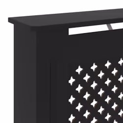 vidaXL MDF Radiator Cover Black Heating Cabinet Grill Furniture Heater Shelf - Additional view 4