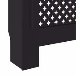 vidaXL MDF Radiator Cover Black Heating Cabinet Grill Furniture Heater Shelf - Additional view 5