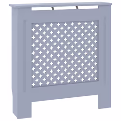 vidaXL MDF Radiator Cover Grey Heating Cabinet Grill Furniture Heater Shelf