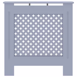 vidaXL MDF Radiator Cover Grey Heating Cabinet Grill Furniture Heater Shelf