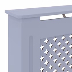 vidaXL MDF Radiator Cover Grey Heating Cabinet Grill Furniture Heater Shelf - Additional view 4