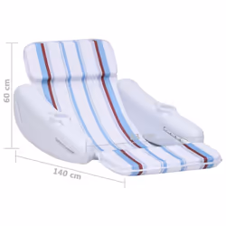 vidaXL Pool Floating Chair Inflatable Floating Chair Swimming Pool Foldable - Additional view 6