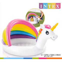 Intex Unicorn Inflatable Baby Pool Garden Patio Kids Splash Pond Water Swim Play Center