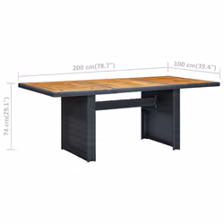 VidaXL 313310 outdoor table Brown, Grey - Additional view 6