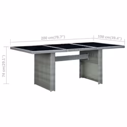 VidaXL 313311 outdoor table Black, Grey - Additional view 5