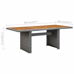 VidaXL 313312 outdoor table Brown, Grey - Additional view 6
