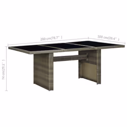 VidaXL 313313 outdoor table Black, Brown - Additional view 6