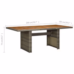 VidaXL 313314 outdoor table Brown - Additional view 6