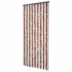 vidaXL Insect Curtain Beige and Light Brown 56x200 cm Chenille Doorway Screen