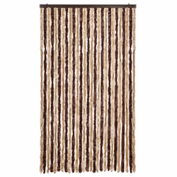 vidaXL Fly Curtain Door Curtain Fly Screen Fly Blind Insect Curtain Chenille - beige and light brown, 118 x 220 cm - Additional view 2
