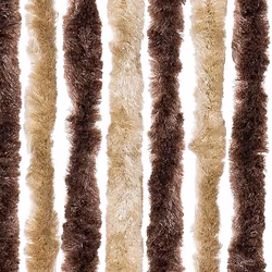 vidaXL Fly Curtain Door Curtain Fly Screen Fly Blind Insect Curtain Chenille - beige and light brown, 118 x 220 cm - Additional view 5