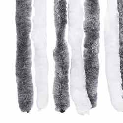 vidaXL Fly Curtain Door Curtain Fly Screen Fly Blind Insect Curtain Chenille - grey and white, 118 x 220 cm - Additional view 4