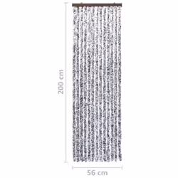 vidaXL Insect Curtain Brown and Beige 56x200 cm Chenille Doorway Fly Screen - Additional view 7