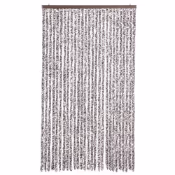 vidaXL Fly Curtain Door Curtain Fly Screen Fly Blind Insect Curtain Chenille - brown and beige, 118 x 220 cm - Additional view 2