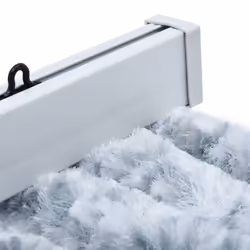 vidaXL Insect Curtain White and Grey 56x200 cm Chenille Doorway Fly Screen - Additional view 4