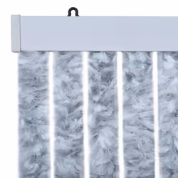vidaXL Insect Curtain White and Grey 56x200 cm Chenille Doorway Fly Screen - Additional view 5