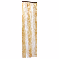 vidaXL Insect Curtain Beige 90x200 cm Chenille Doorway Fly Mosquito Bug Screen