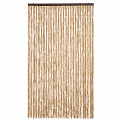 vidaXL Fly Curtain Door Curtain Fly Screen Fly Blind Insect Curtain Chenille - beige, 118 x 220 cm