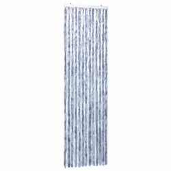 vidaXL Insect Curtain Silver 90x200 cm Chenille Doorway Mosquito Bug Screen