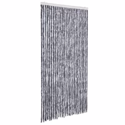 vidaXL Fly Curtain Door Curtain Fly Screen Fly Blind Insect Curtain Chenille - silver, 118 x 220 cm