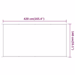 vidaXL Vertical Awning Oxford Fabric Patio Balcony Awning Multi Colours/Sizes - beige, 140 x 420 cm - Additional view 4