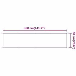 vidaXL Vertical Awning Oxford Fabric Patio Balcony Awning Multi Colours/Sizes - light green, 60 x 360 cm - Additional view 3
