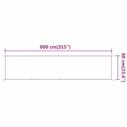 vidaXL Vertical Awning Oxford Fabric Awning Privacy Screen Multi Colours/Sizes - light green, 60 x 800 cm - Additional view 3