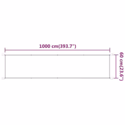 vidaXL Vertical Awning Oxford Fabric Awning Privacy Screen Multi Colours/Sizes - light green, 60 x 1000 cm - Additional view 3